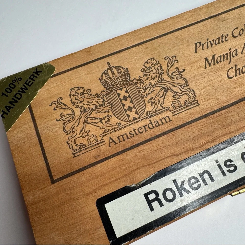 Wooden Amsterdam Cigar Box Private Collection Manja Andringa Valet Watch Case